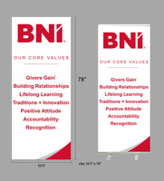 Core Values Fabric Banner Pop Up With Aluminum Base