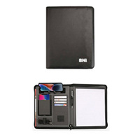 Business Padfolio W/ 5000mah Power Bank And Wireless Charger